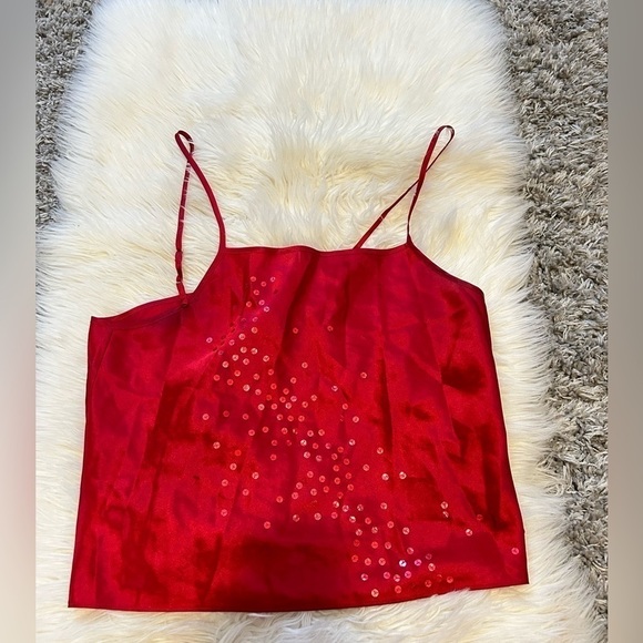 Red Sequin Cami Top - Picture 1 of 2